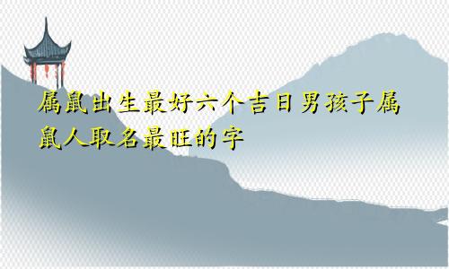 属鼠出生最好六个吉日男孩子属鼠人取名最旺的字