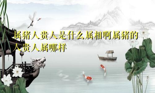 属猪人贵人是什么属相啊属猪的人贵人属哪样