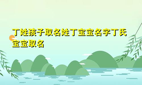 丁姓孩子取名姓丁宝宝名字丁氏宝宝取名