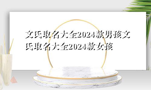 文氏取名大全2024款男孩文氏取名大全2024款女孩