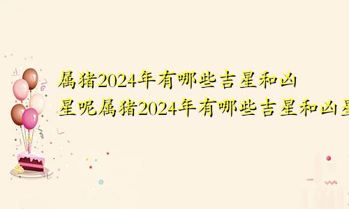 属猪2024年有哪些吉星和凶星呢属猪2024年有哪些吉星和凶星图片