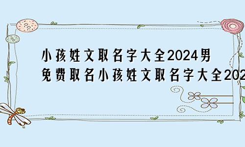 小孩姓文取名字大全2024男免费取名小孩姓文取名字大全2024男免费起名