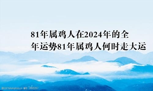 81年属鸡人在2024年的全年运势81年属鸡人何时走大运