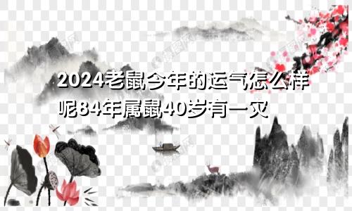 2024老鼠今年的运气怎么样呢84年属鼠40岁有一灾