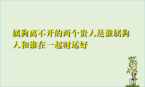 属狗离不开的两个贵人是谁属狗人和谁在一起财运好